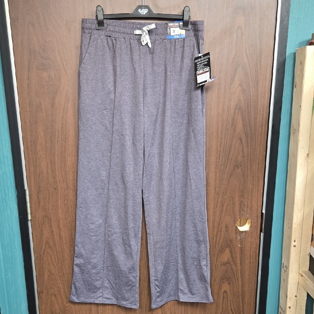 Kirkland Signature Size L Heathered Purple Lightweight Pintuck Lounge Pant